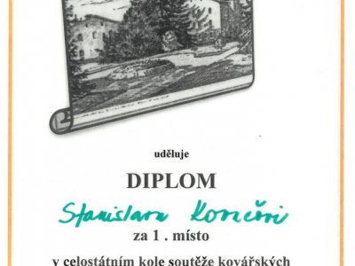  Umělecký kovář-diplom